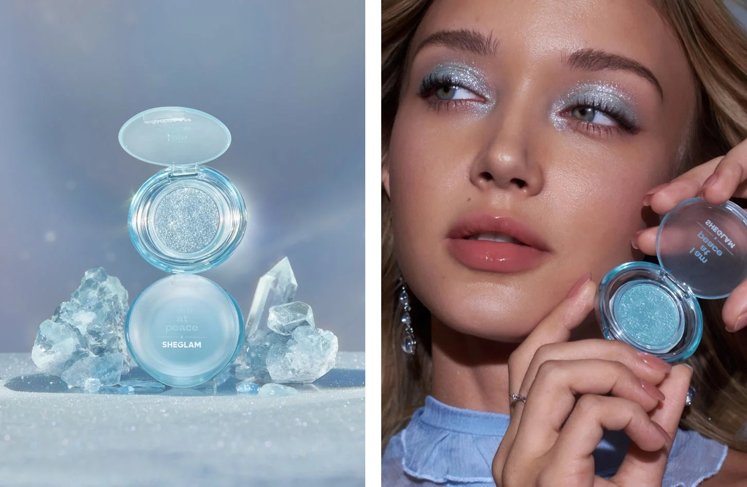 SHEGLAM Crystal Intentions Manifesting Glow Glitter Eyeshadow Aquamarine
