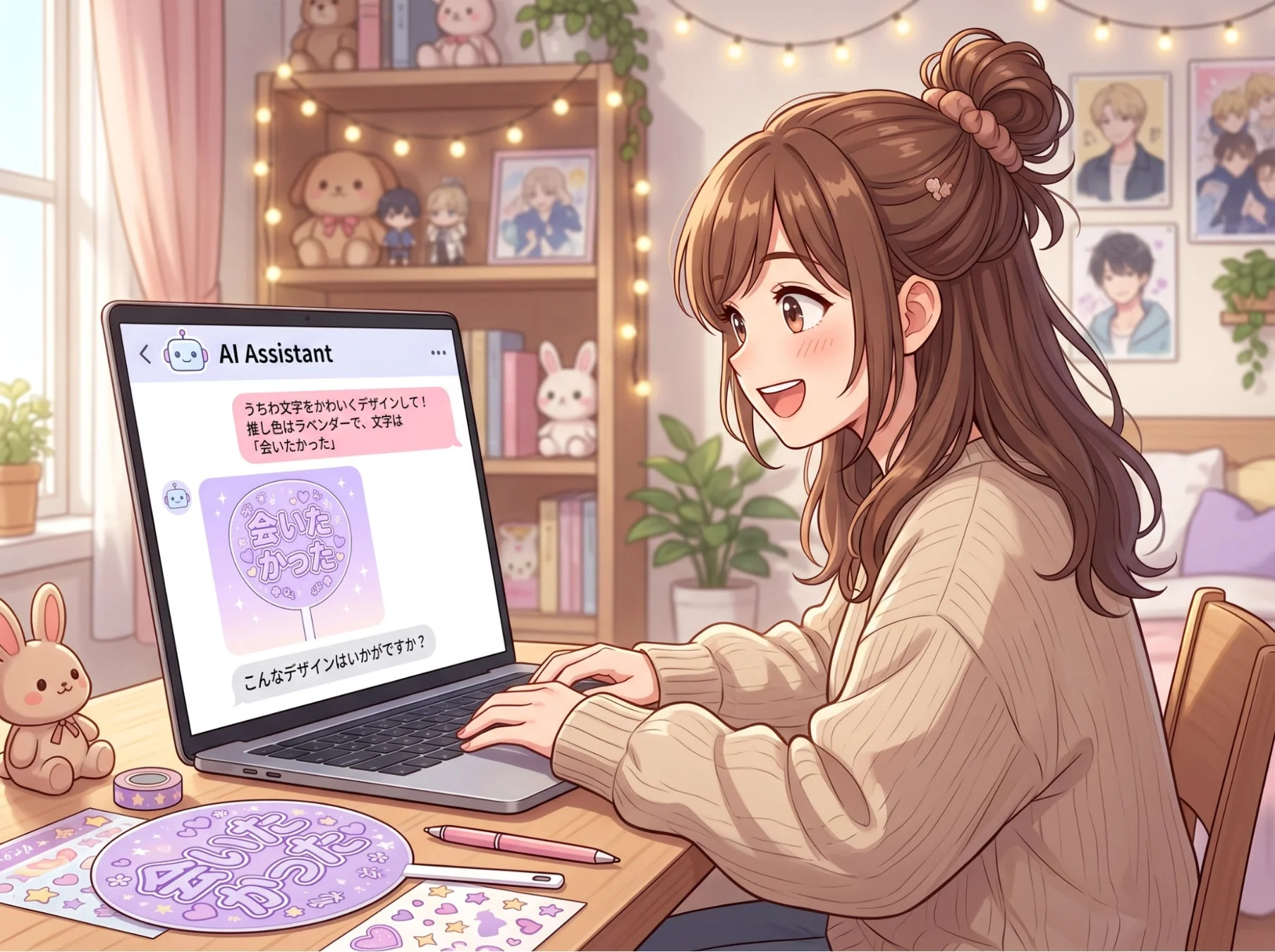 推し活×AIイメージ
