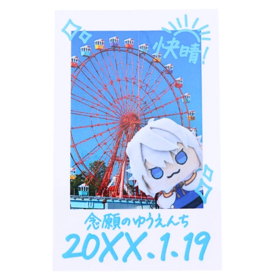ぬいスナップ_日常記録チェキ風カード（遊園地）