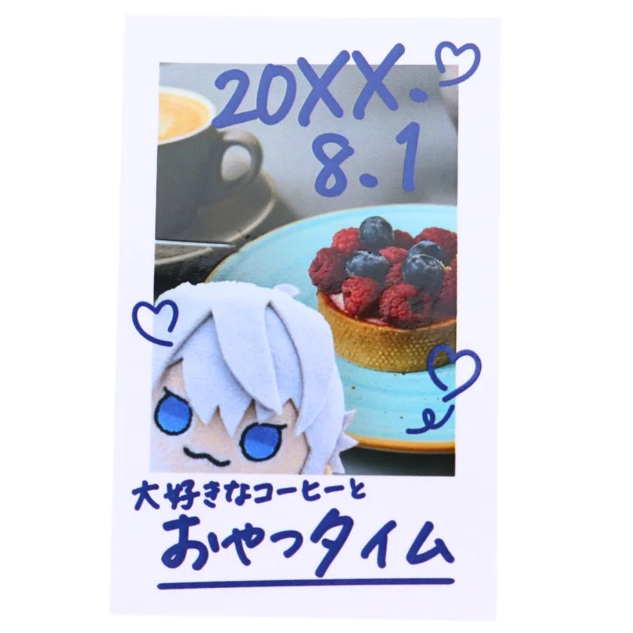 ぬいスナップ_日常記録チェキ風カード（コーヒータイム）