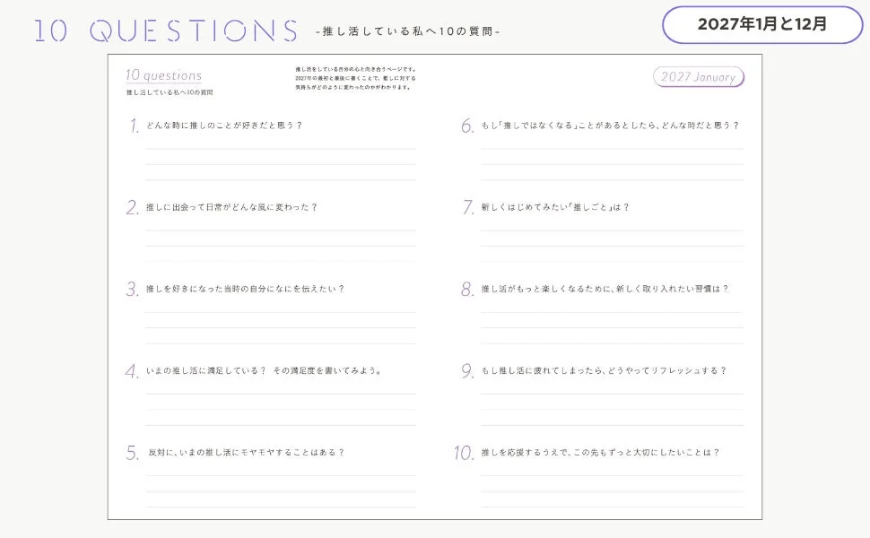 推し活している私へ10の質問